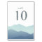 Mountain Range Table Number Cards