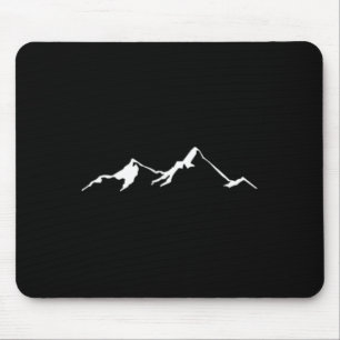 Mountain Range Vintage Design Climbing Hiking Skii Mouse Pad