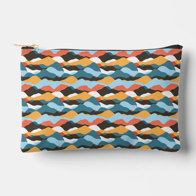 Mountain Range Waves Accessory Pouch (Front)