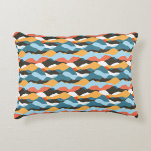 Mountain Range Waves Decorative Cushion