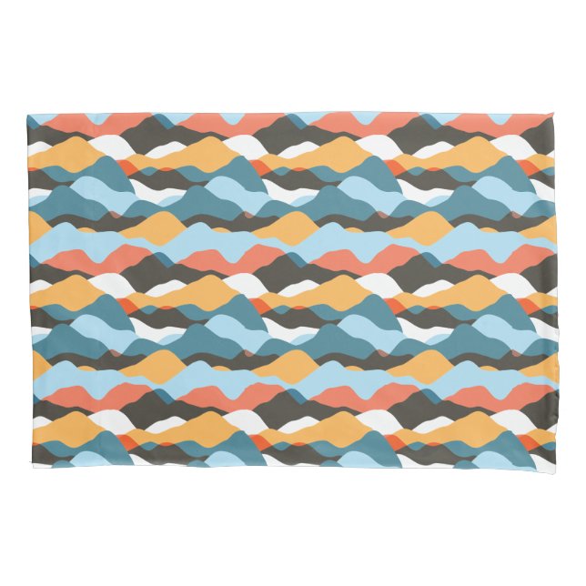 Mountain Range Waves Pillowcase (Front)
