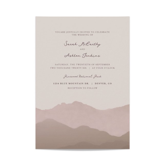 Mountain Range Wedding Invite (Creator Uploaded)