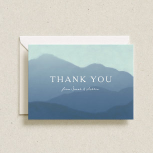 Mountain Range Wedding Thank You Card