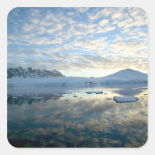 Mountain Ranges around Port Lockeroy Square Sticker