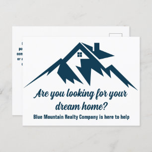 Mountain Real Estate Company Custom Marketing Postcard