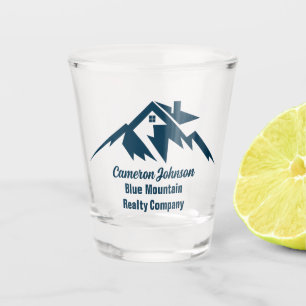 Mountain Real Estate Company Custom Marketing Shot Glass