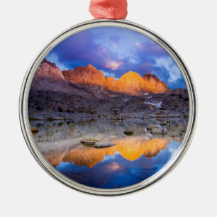 Mountain reflection, California Metal Ornament