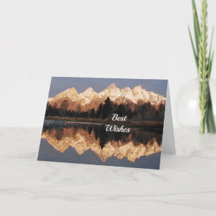 Mountain Reflection Congratulations Wedding Card