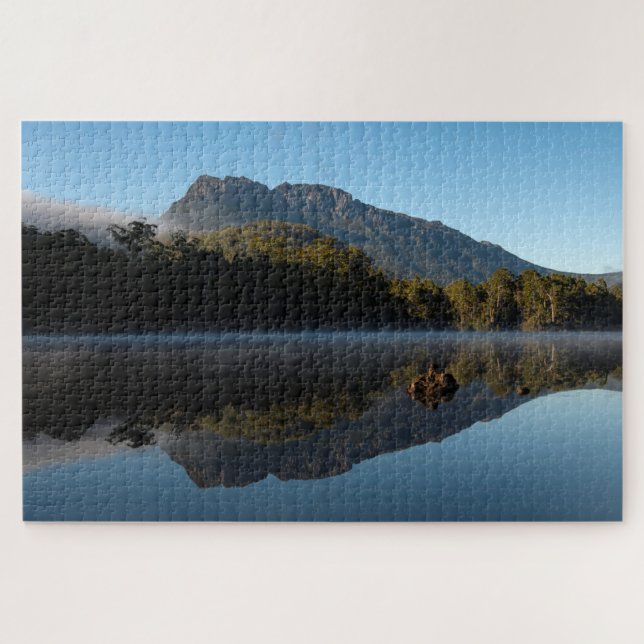 Mountain reflections in the lake, 1014 pieces jigsaw puzzle (Horizontal)