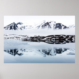 Mountain reflections, Norway Poster