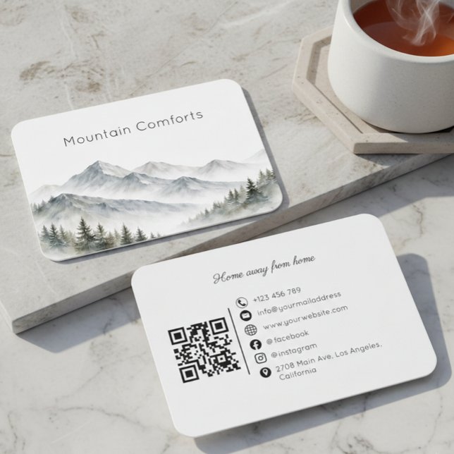 Mountain Rental Tour Guide QR Code Business Card (Creator Uploaded)