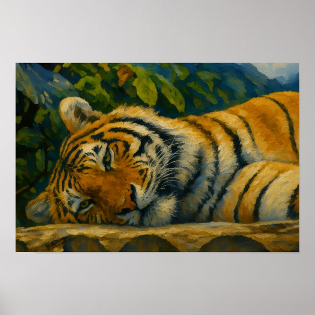 Mountain Rest – Tiger in the Wild Poster (Front)
