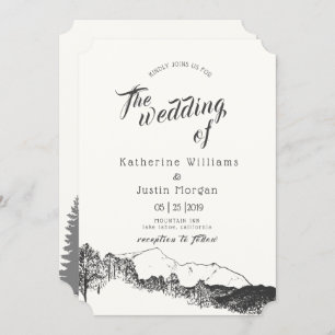 Mountain Retreat   Wedding Invitation