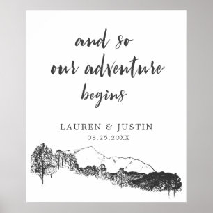 Mountain Retreat   Wedding Welcome Poster