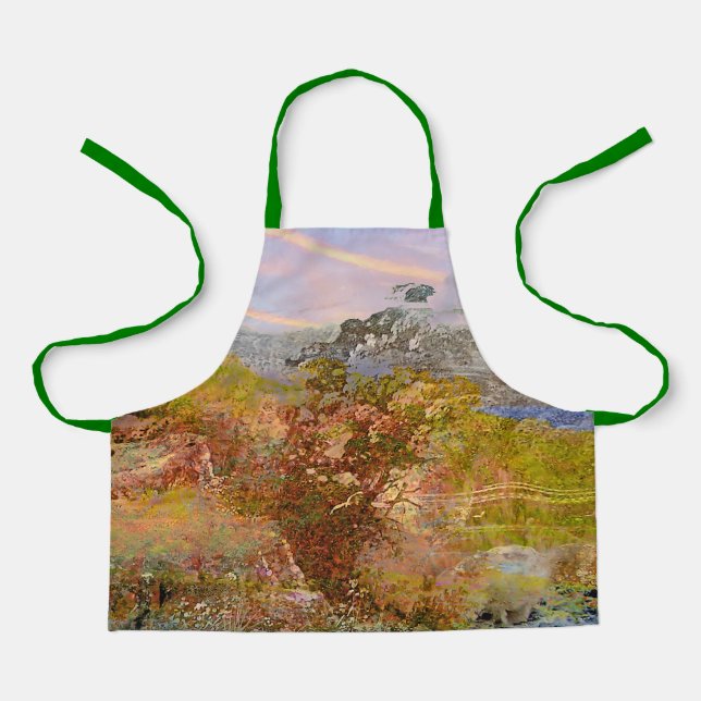 Mountain River Artistic Apron (Front)