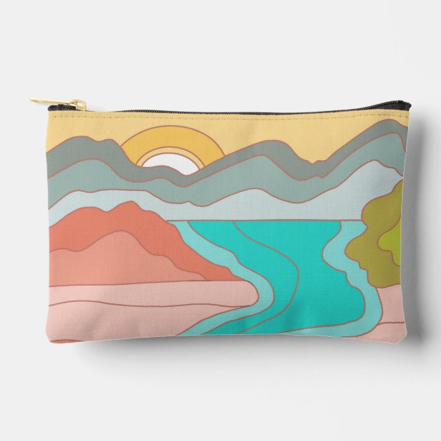 Mountain River Make-up/Pencil Bag (Front)