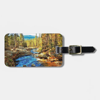 Mountain, River Nature Scene 05 Luggage Tag