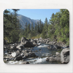 Mountain River Rugged Landscape Photo Mouse Pad