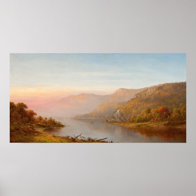 Mountain River Scene (Autumn of the Hudson) Poster (Front)