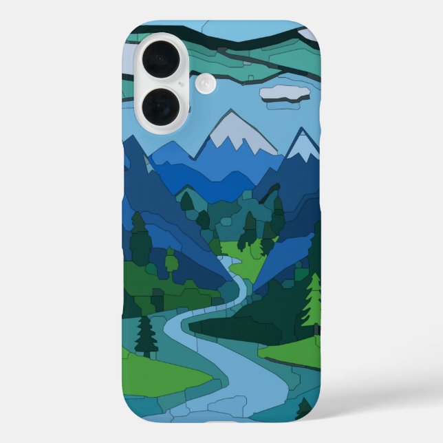 Mountain River Valley Cutout Case-Mate iPhone Case (Back)