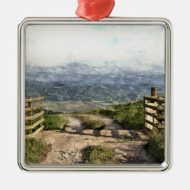 MOUNTAIN ROAD METAL TREE DECORATION (Front)