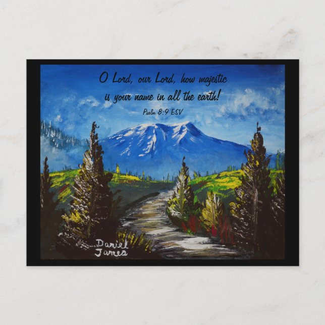 Mountain Road Scripture Postcard (Front)