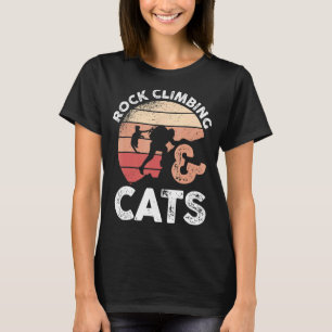 Mountain Rock Climber Cat Rock Climbing & Cats T-Shirt