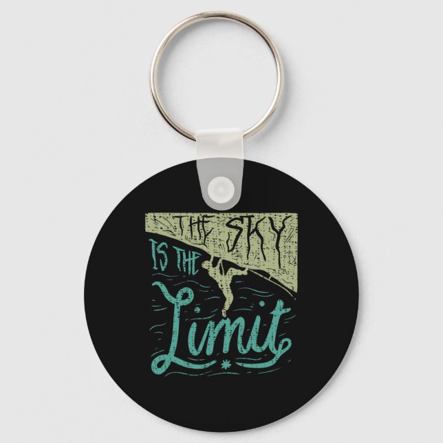 Mountain Rock Climber Climbing  Key Ring (Front)