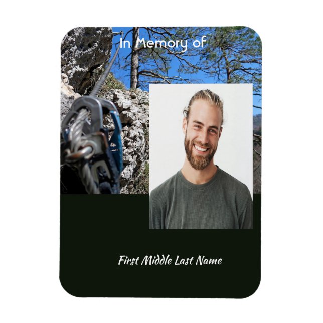 Mountain Rock Climber Memorial Keepsake  Magnet (Vertical)