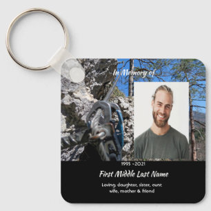 Mountain Rock Climbing Memorial Keepsake  Key Ring