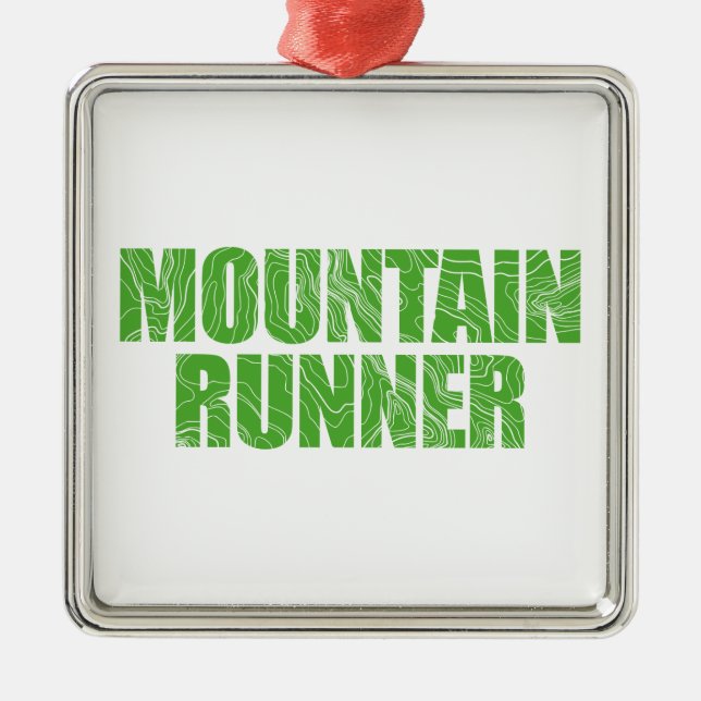 Mountain Runner Metal Ornament (Front)