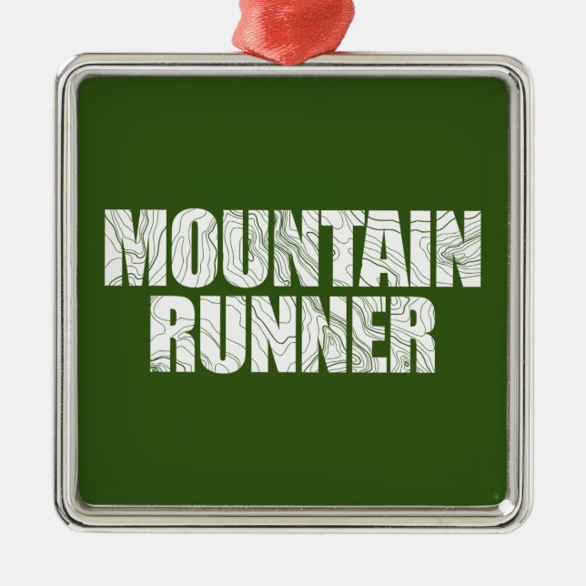 Mountain Runner Metal Ornament (Front)