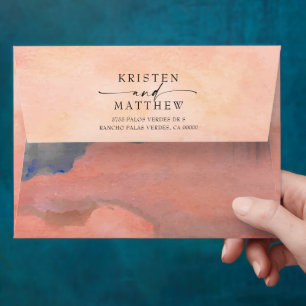 Mountain Rustic Watercolor Envelope