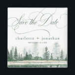 Mountain Rustic Wedding Save the Date Magnet<br><div class="desc">Mountain Rustic Wedding Save the Date Magnet</div>