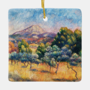 Mountain Sainte-Victoire Paysage by Renoir Ceramic Ornament
