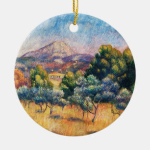 Mountain Sainte-Victoire Paysage by Renoir Ceramic Ornament