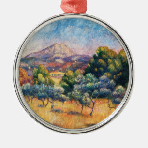 Mountain Sainte-Victoire Paysage by Renoir Metal Ornament