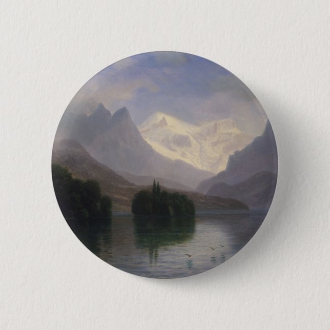 Mountain Scene 6 Cm Round Badge (Front)