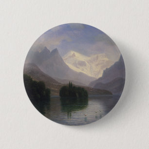 Mountain Scene 6 Cm Round Badge