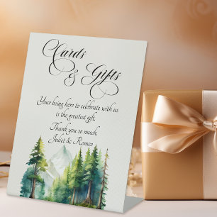 Mountain Scene Cards & Gifts Pedestal Sign