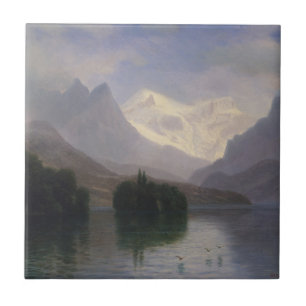 Mountain Scene Ceramic Tile