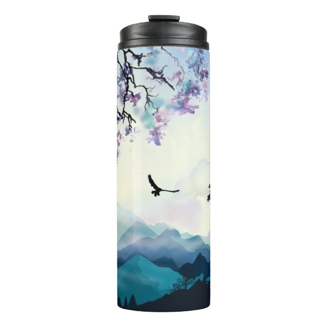 Mountain Scene Thermal Tumbler (Front)