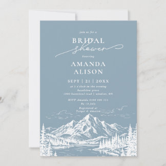 Mountain Scenery Bridal Shower Invitation