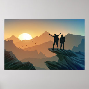 Mountain scenery poster