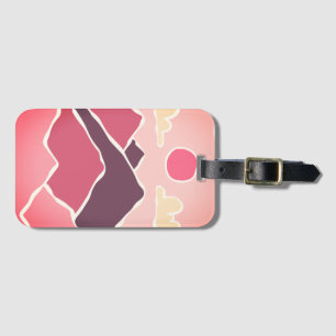 Mountain, Sea, Shape Luggage Tag