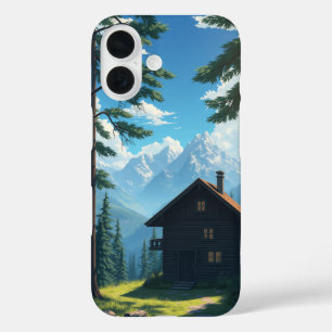Mountain Serenity: A Tranquil Cabin Escape iPhone 16 Case