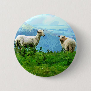 MOUNTAIN SHEEP 6 CM ROUND BADGE