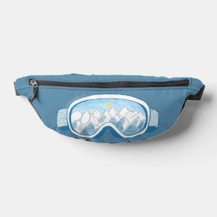 Mountain Ski Goggles Illustration Bum Bags