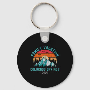 Mountain skiing hiking family vacation 2024 key ring