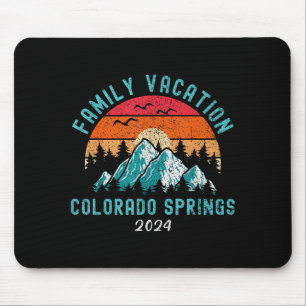 Mountain skiing hiking family vacation 2024 mouse pad